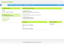Tablet Screenshot of delphinedavidcv.moncv.com